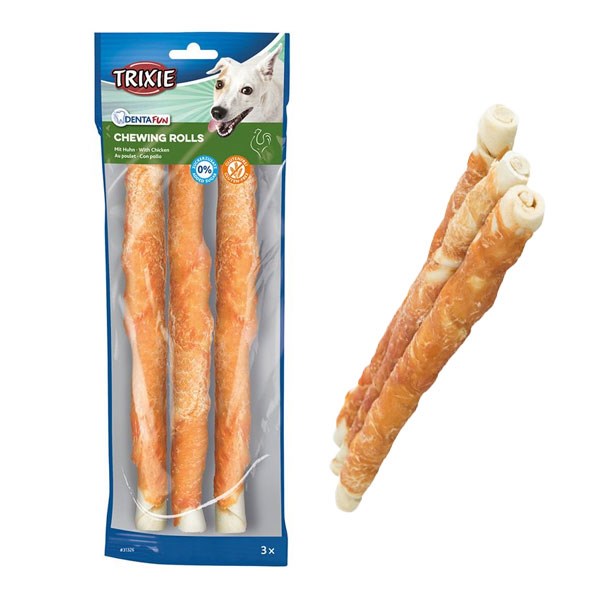 تشویقی سگ تریکسی مدل مدادی با دورپیچ مرغ: