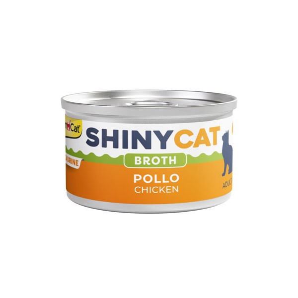 کنسرو گربه SHINY CAT جیم کت طعم مرغ در آب گوشت