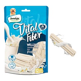 تشویقی توله سگ دنتالایت مدل دنتال مسواکی طعم شیر و وانیل