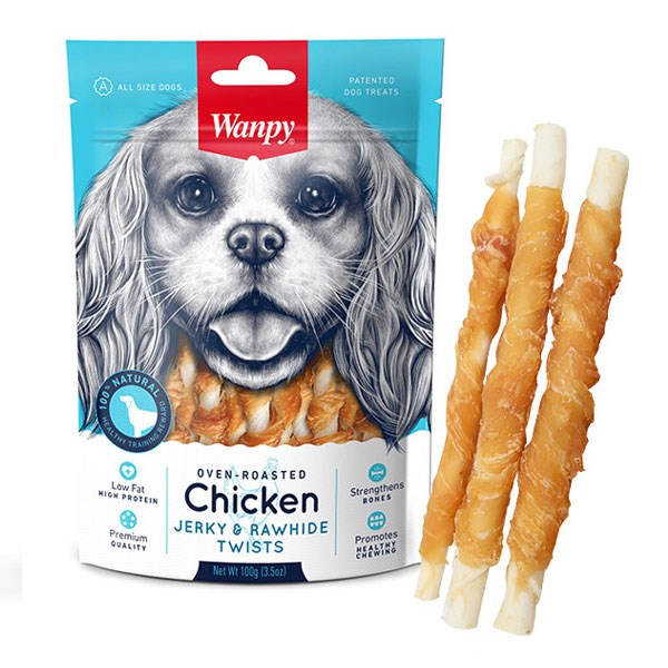تشویقی سگ ونپی مدل Chicken Jerky Rawhide Twist