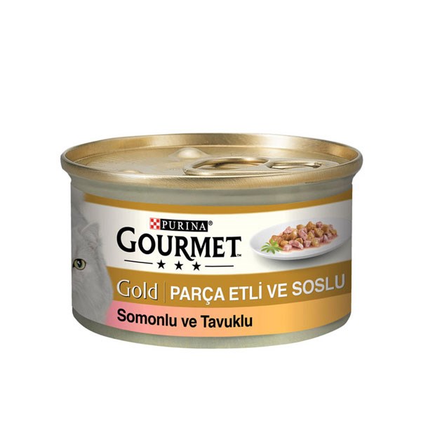 کنسرو گورمت گلد گریوی با طعم سالمون و مرغ