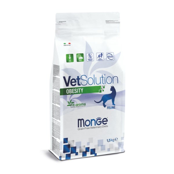 غذا خشک مخصوص گربه‌های دارای اضافه وزن مونژه مدل OBESITY