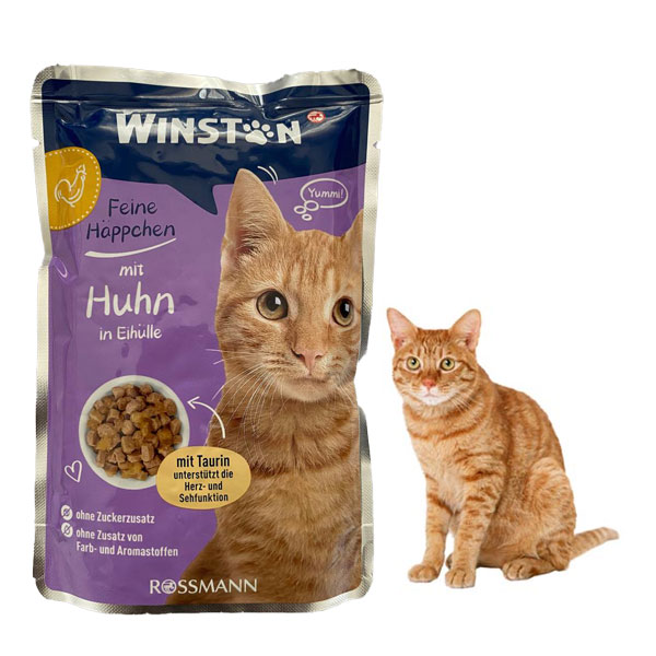 پوچ گربه وینستون طعم مرغ و تخم مرغ