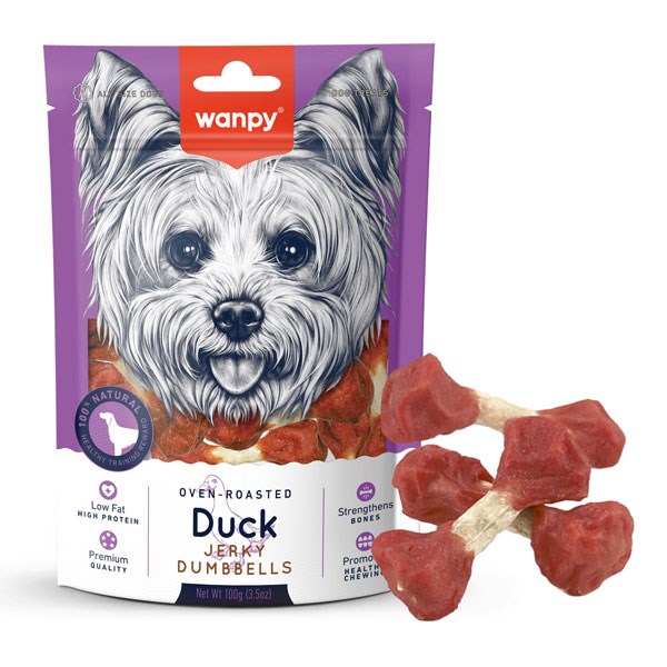 تشویقی سگ ونپی مدل Duck Jerky Dumbbells