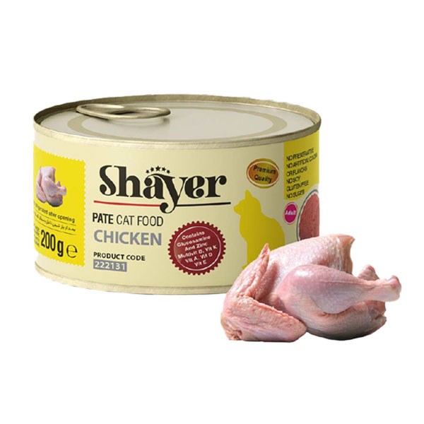 کنسرو پته گربه با طعم مرغ شایر