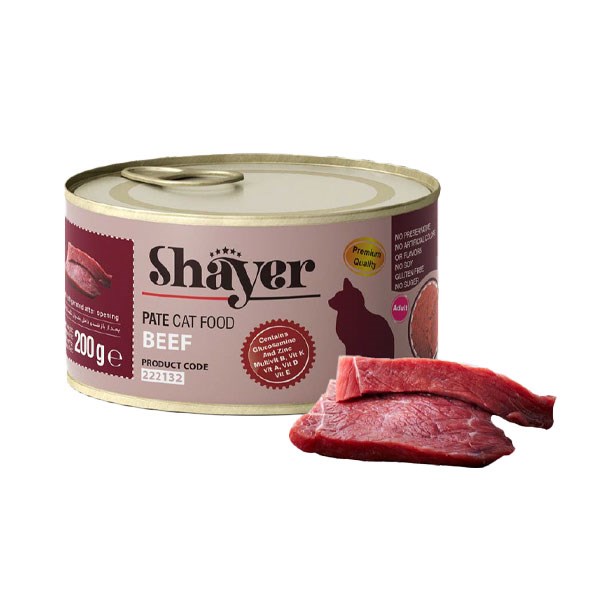 کنسرو پته گربه طعم گوشت قرمز شایر