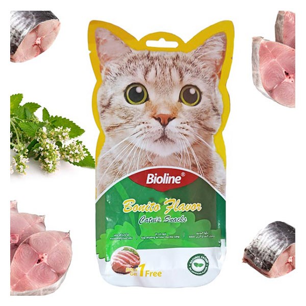 بستنی گربه کت نیپ دار بایولاین با طعم ماهی بونیتو