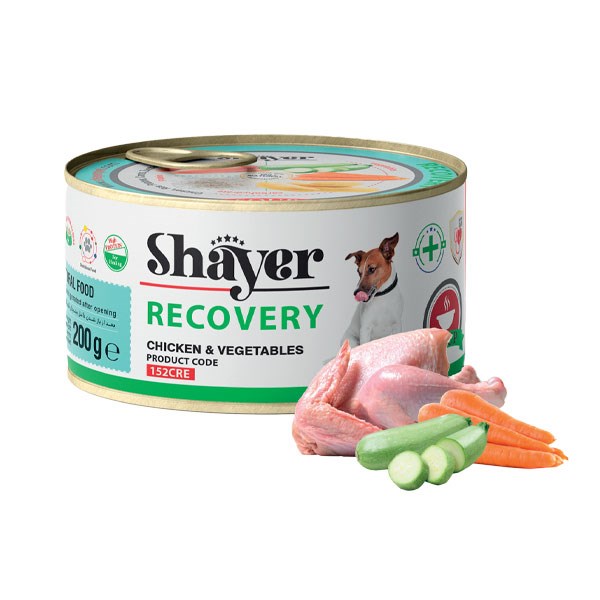 کنسرو ریکاوری سگ شایر طعم سوپ مرغ و سبزیجات