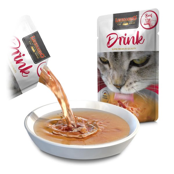 سوپ گربه لئوناردو مخصوص تامین آب بدن با طعم گوشت گاو