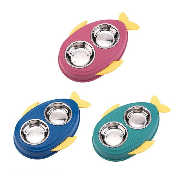 ظرف غذا دو قلو استیل ماهی