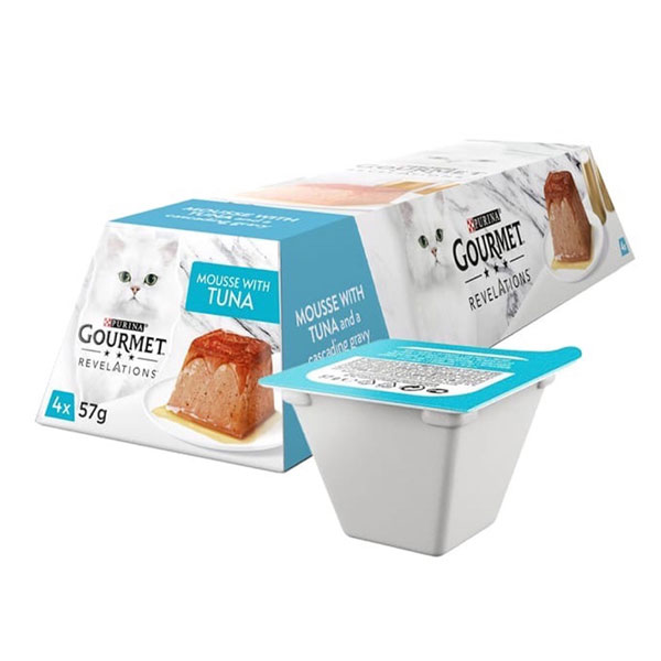 دسر کاسه ای گربه گورمت طعم ماهی تن در موس