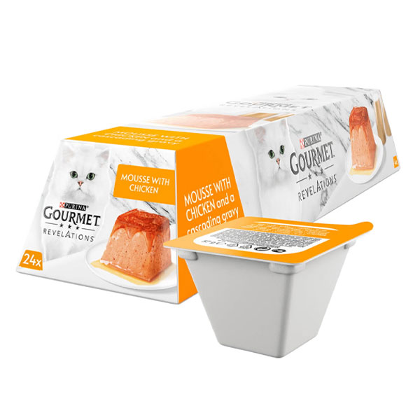 دسر کاسه ای گربه گورمت طعم مرغ در موس