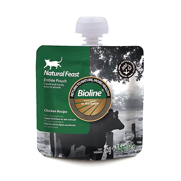 پوچ گربه بایولاین طعم مرغ