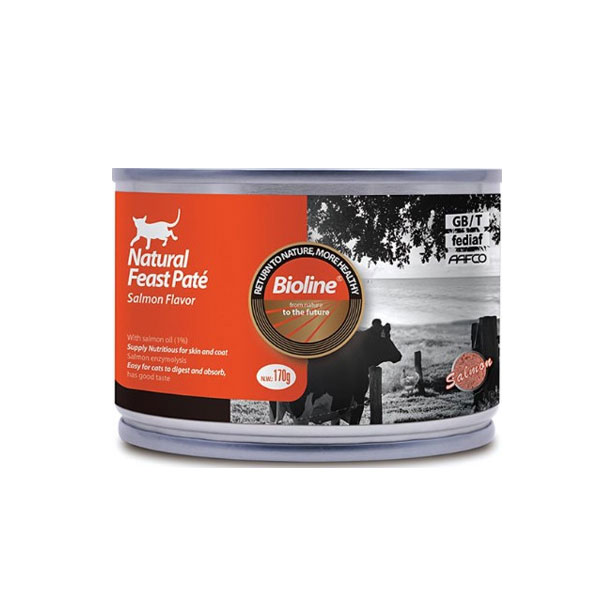 کنسرو گربه بایولاین طعم ماهی سالمون