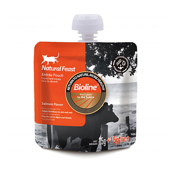 پوچ گربه بایولاین طعم ماهی سالمون