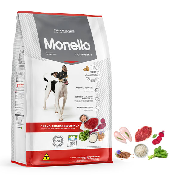 غذا خشک سگ بالغ نژاد کوچک مونلو با طعم گوشت و برنج