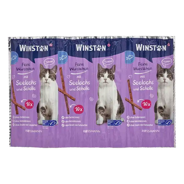 تشویقی مدادی گربه وینستون طعم ماهی آزاد و قزل آلا