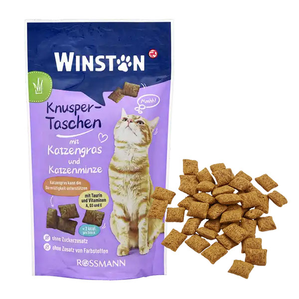 تشویقی گربه وینستون طعم علف گربه و کت نیپ