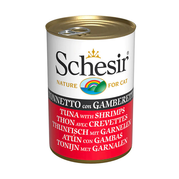 کنسرو گربه با طعم ماهی تن و میگو شسیر