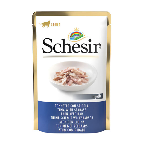 پوچ گربه با طعم ماهی تن و سیباس در ژله شسیر