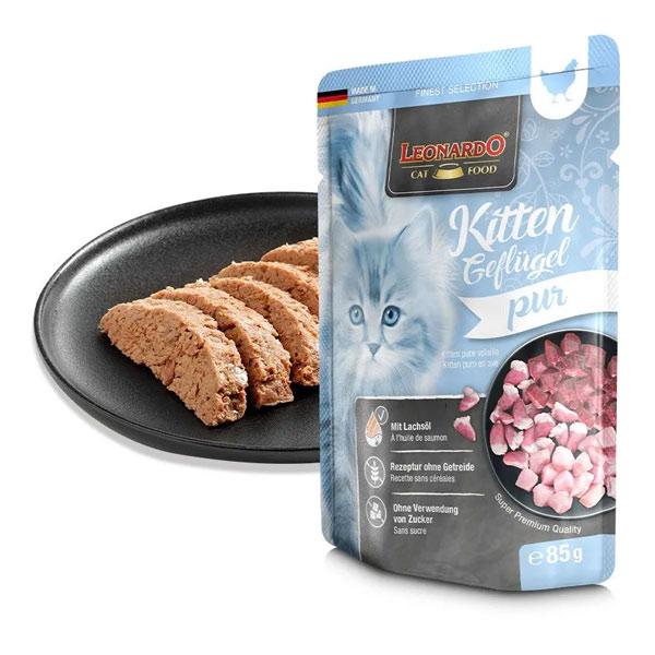 پوچ بچه گربه لئوناردو با طعم مرغ