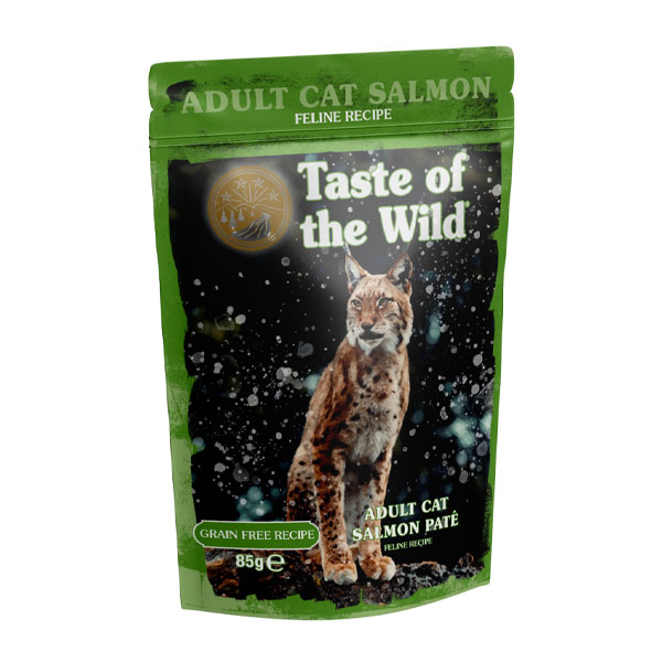 پوچ گربه تیست آف د وایلد مدل Adult Cat Salmon طعم سالمون