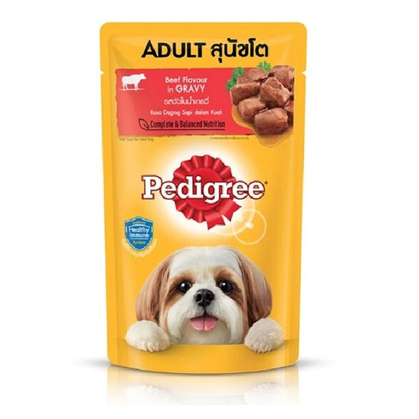 پوچ سگ پدیگری طعم گوشت در سس