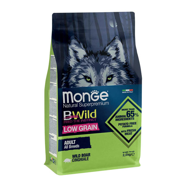 غذا خشک سگ مونژه Bwild طعم گوشت گراز وحشی