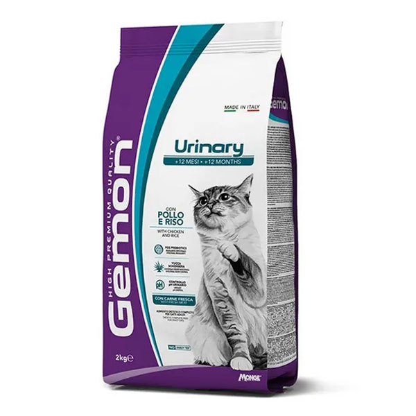 غذا خشک گربه مدل یورینری مونژه Gemon طعم مرغ و برنج