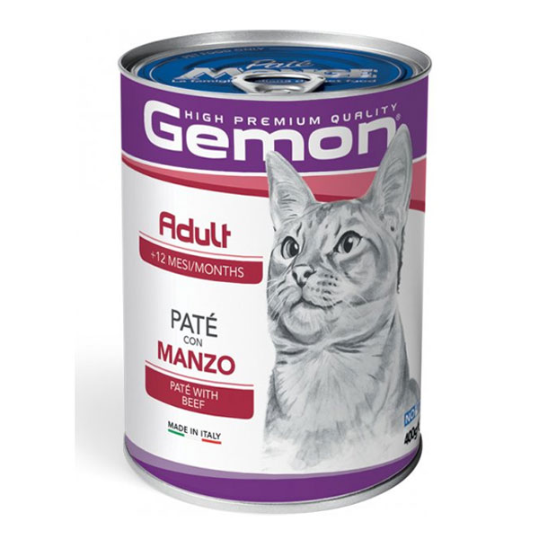 کنسرو گربه مونژه Gemon طعم گوشت گاو