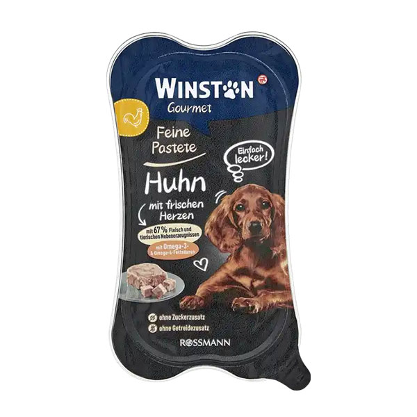 ووم سگ گورمت وینستون با طعم مرغ و قلب