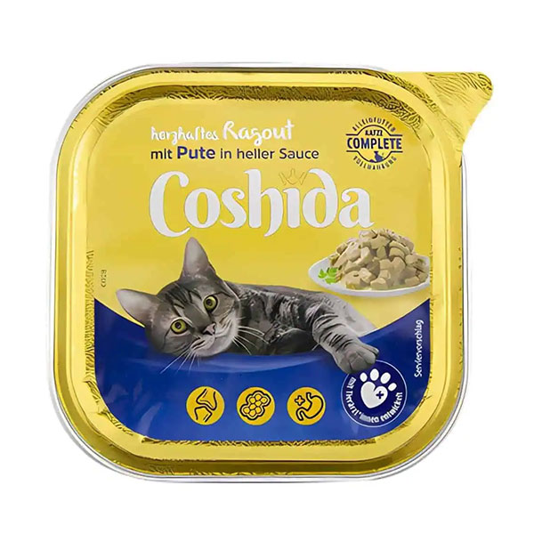 ووم گربه کوشیدا طعم بوقلمون در سس