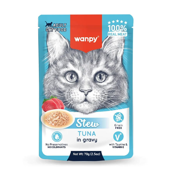 پوچ گربه ونپی طعم ماهی تن در سس