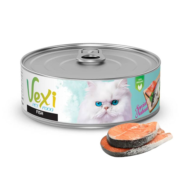 کنسرو نچرال گربه وکسی طعم ماهی