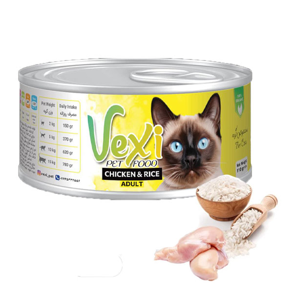 کنسرو پته گربه وکسی طعم مرغ و برنج