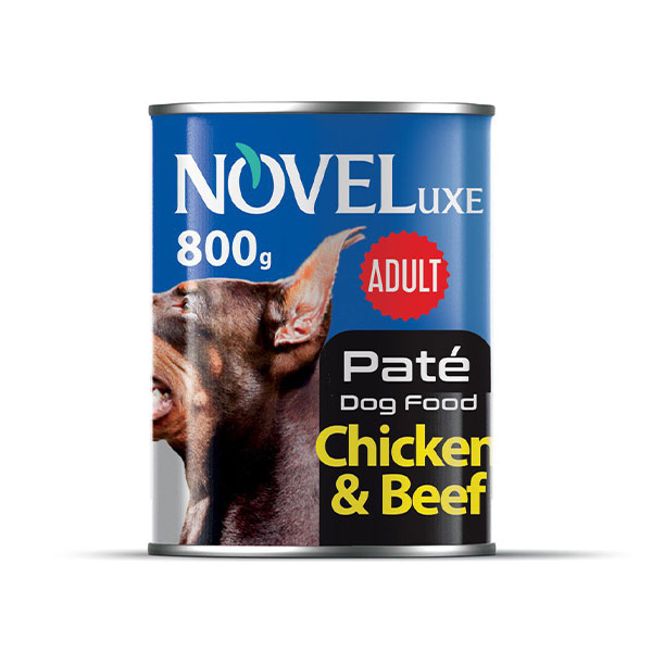 کنسرو پته سگ با طعم گوشت و مرغ نوول