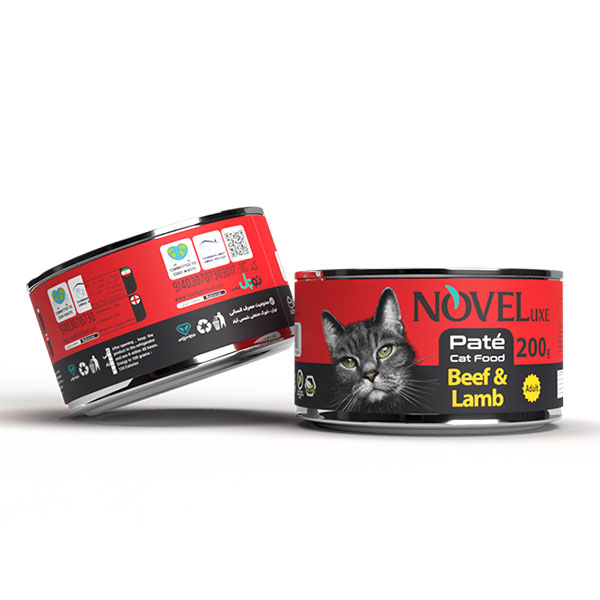 کنسرو پته گربه نوول با طعم گوشت بره و گوساله