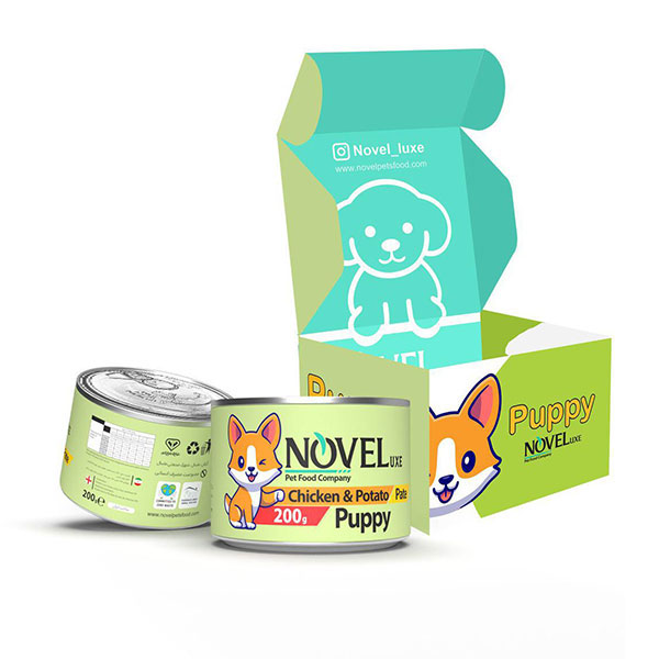 کنسرو پته توله سگ نوول با طعم مرغ و سیب زمینی