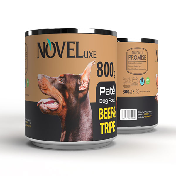 کنسرو پته سگ با طعم گوشت و سیرابی نوول