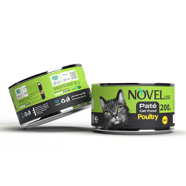 کنسرو پته گربه نوول با طعم میکس گوشت پرندگان