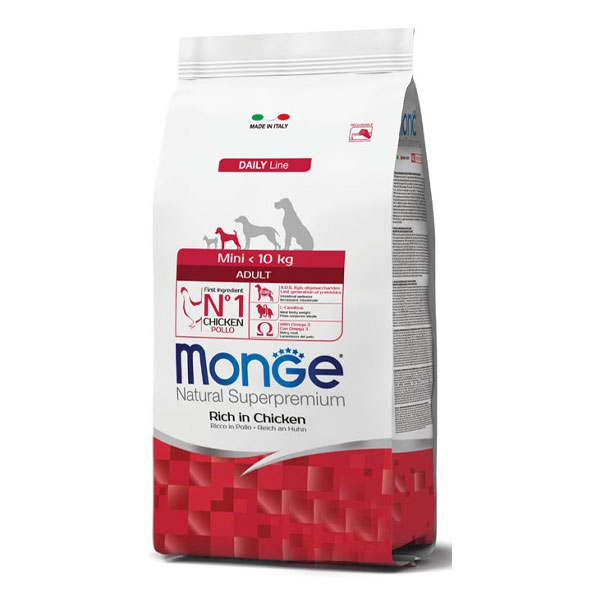 غذا خشک سگ بالغ نژاد کوچک مونژه با طعم مرغ