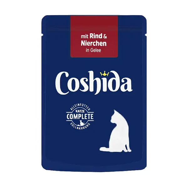 پوچ گربه کوشیدا طعم گوشت گاو و قلوه در ژله