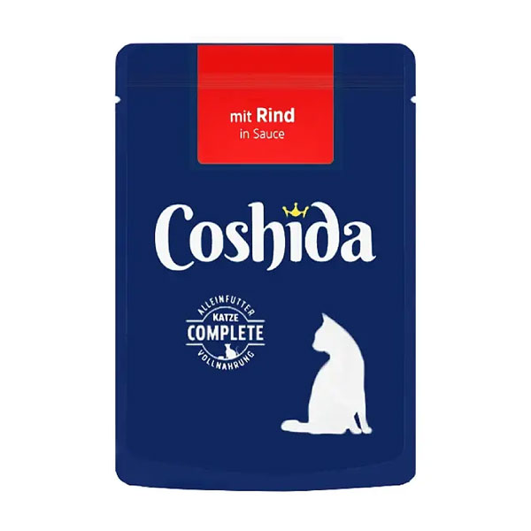 پوچ گربه کوشیدا طعم گوشت گاو در سس