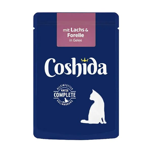 پوچ گربه کوشیدا طعم ماهی سالمون و قزل الا در ژله