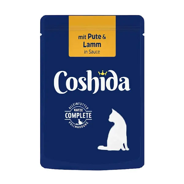 پوچ گربه کوشیدا طعم گوشت بوقلمون و بره در سس