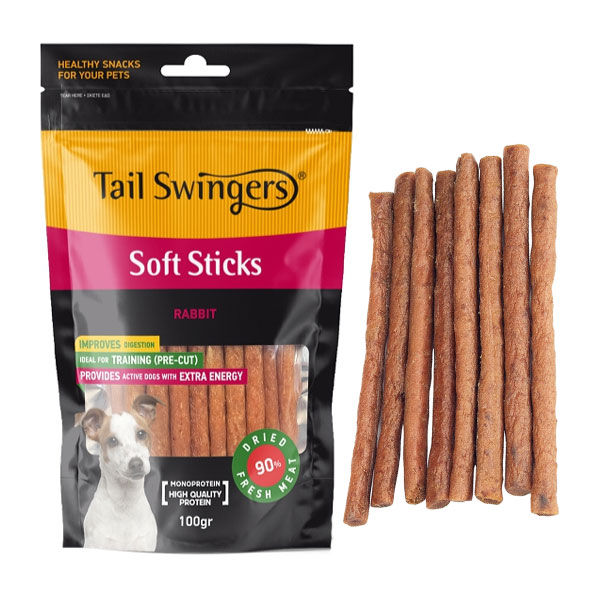 تشویقی سگ تیل سوینگرز مدل میله ای با طعم خرگوش