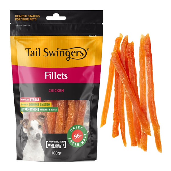 تشویقی سگ تیل سوینگرز مدل فیله نواری با طعم مرغ