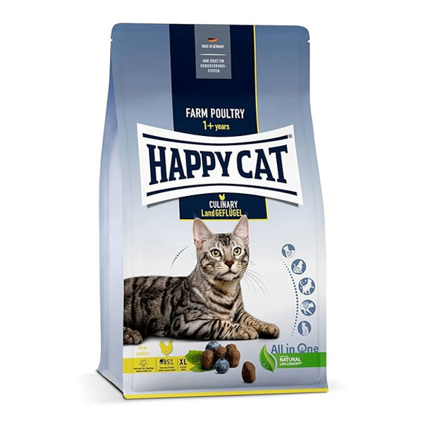 غذا خشک گربه هپی کت مدل کولیناری با طعم مرغ