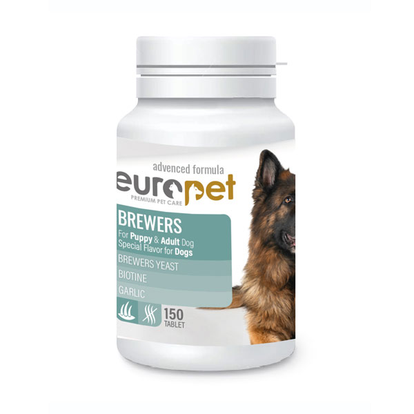 قرص مخمر پوست و مو مخصوص سگ یوروپت