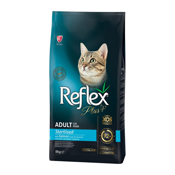 غذا خشک گربه عقیم شده رفلکس پلاس با طعم سالمون